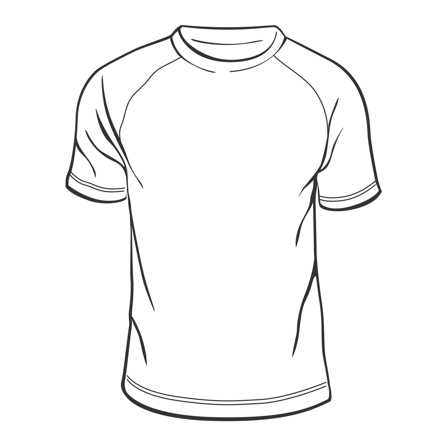 T-Shirt - Black Outline