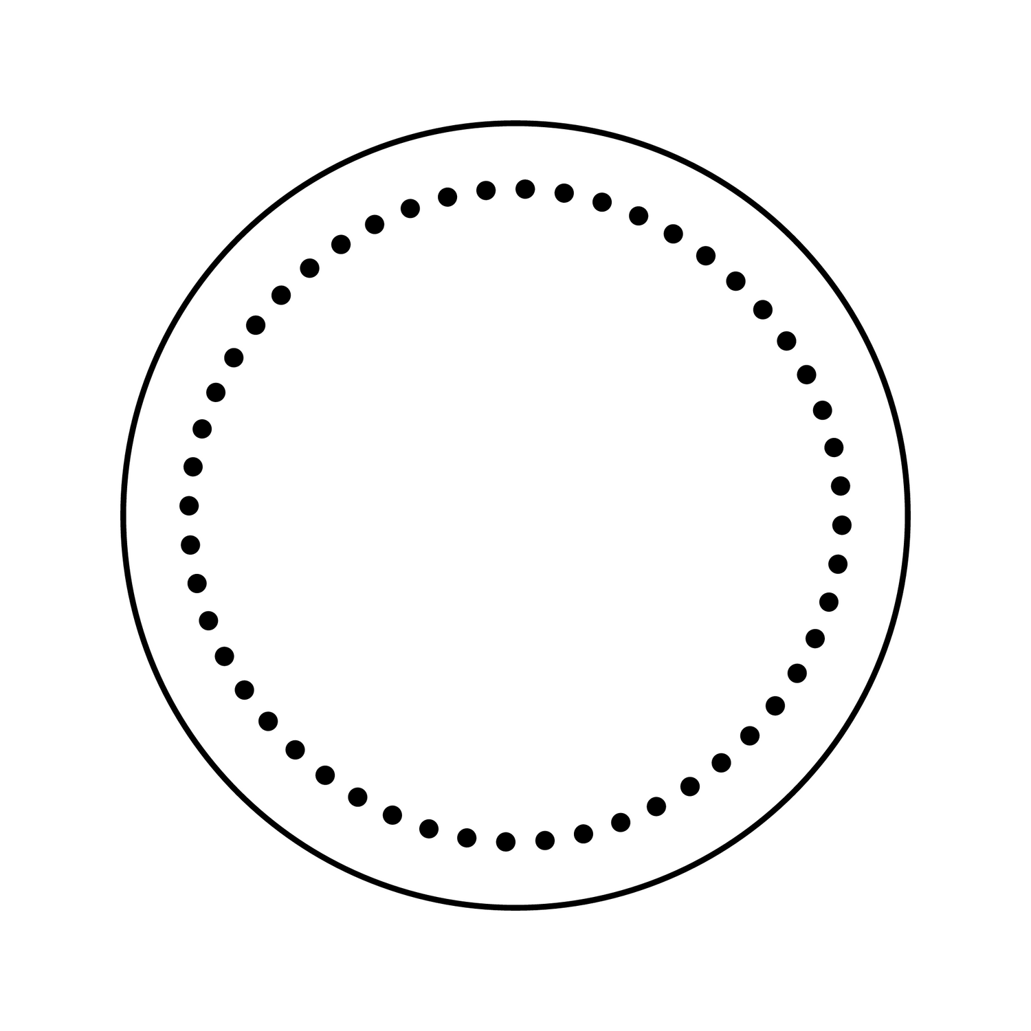 Graphic of a sticker shape outline
