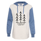 Three Trees Non-Cropped Hooded Sweatshirt in Blue