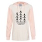 Three Trees Non-Cropped Hooded Sweatshirt in Pink
