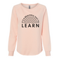 It's A Beautiful Day To Learn Crewneck Sweatshirt in pink - front view.
