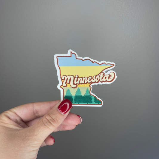 Pine Tree Minnesota Sticker