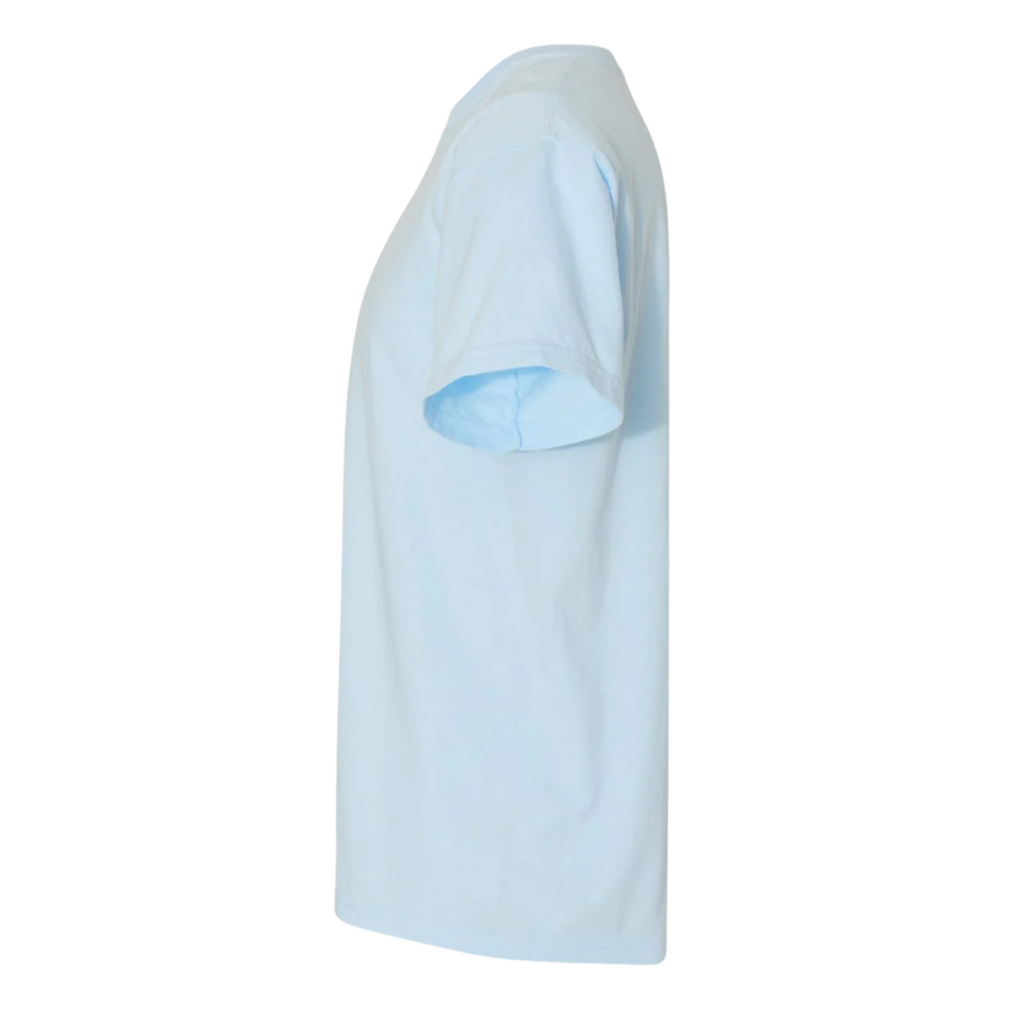 light blue shirt - side view on a white background
