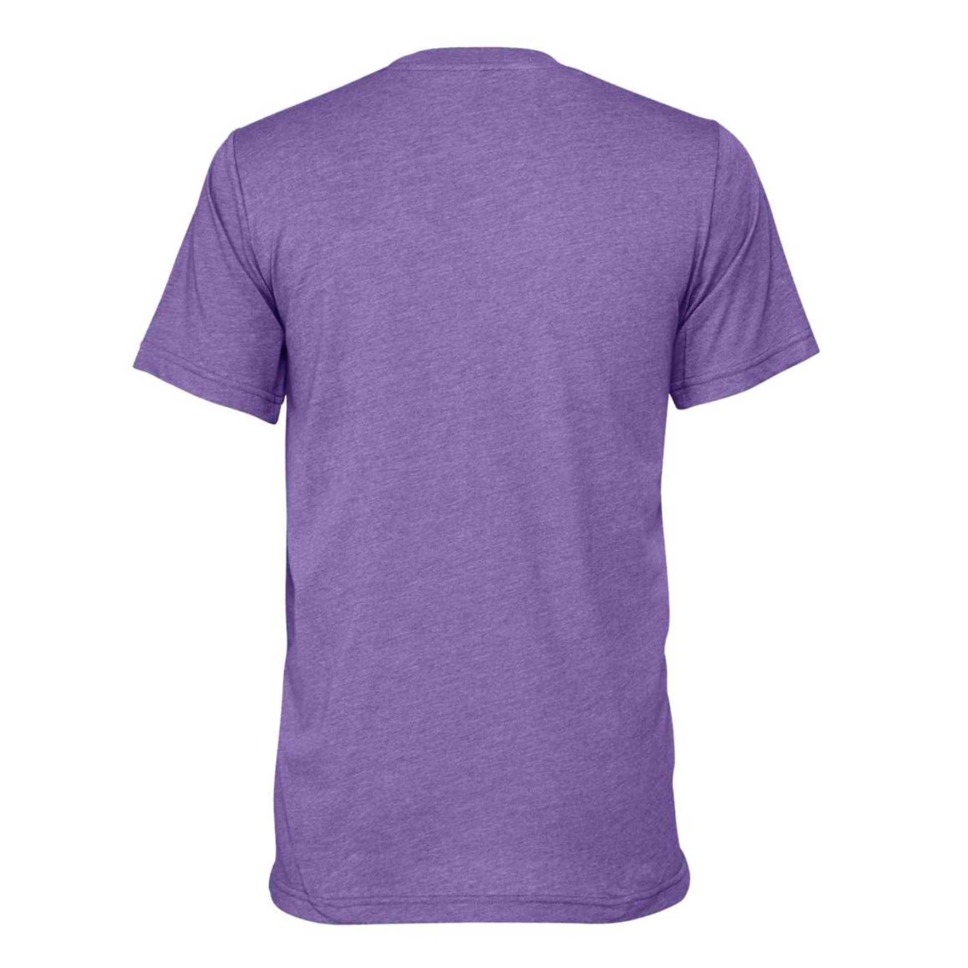 Purple t-shirt on a white background - back view