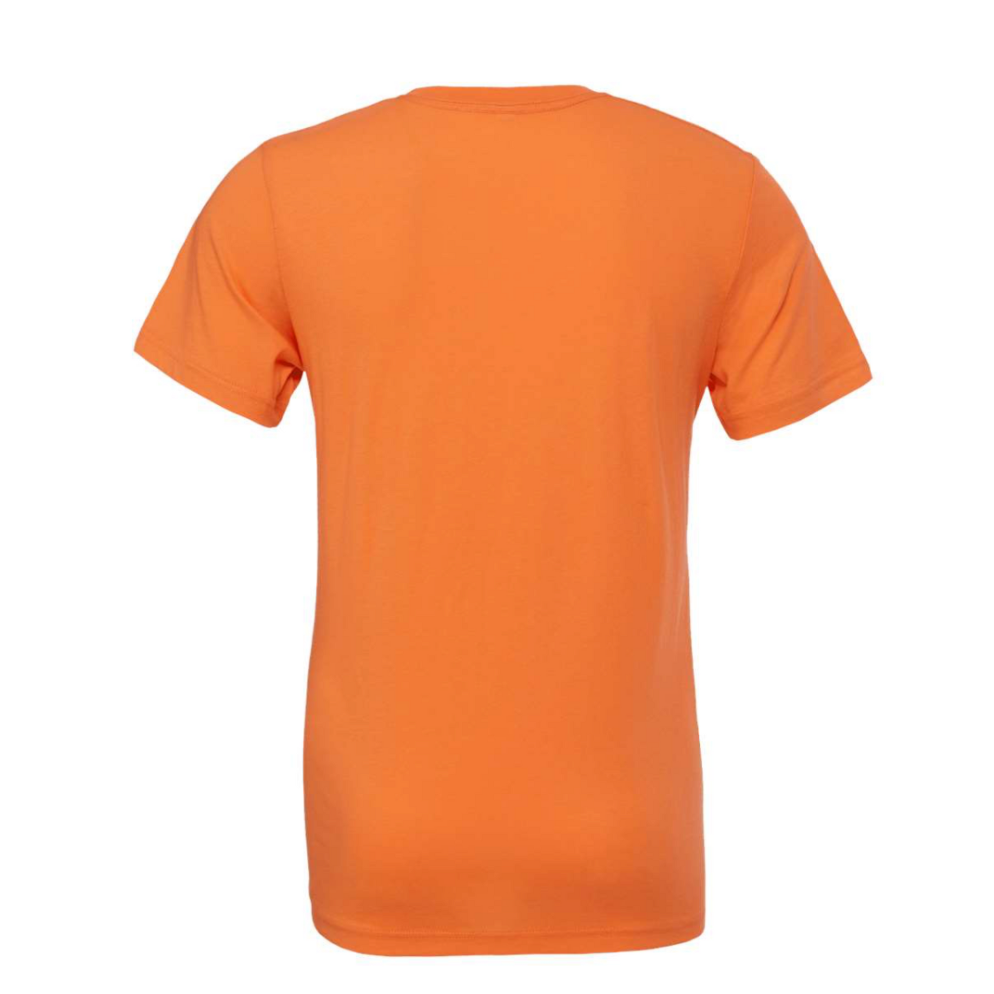 Orange t-shirt on a white background