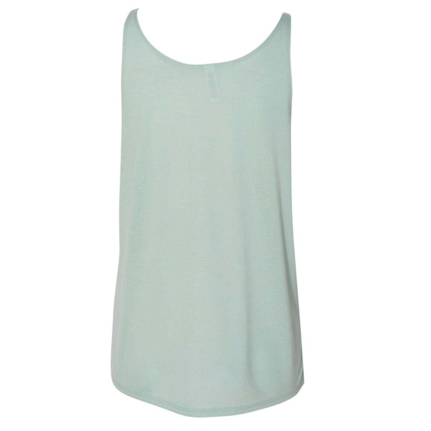 Life Is Better At The Lake Slouchy Tank Top in dusty blue - back view