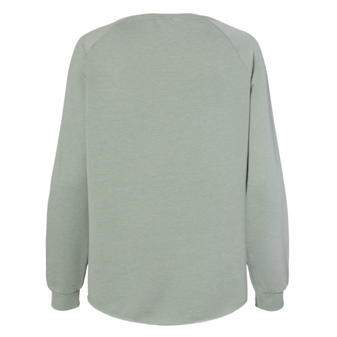 Lake Life Is The Best Life Crewneck Sweatshirt - in sage -  back view