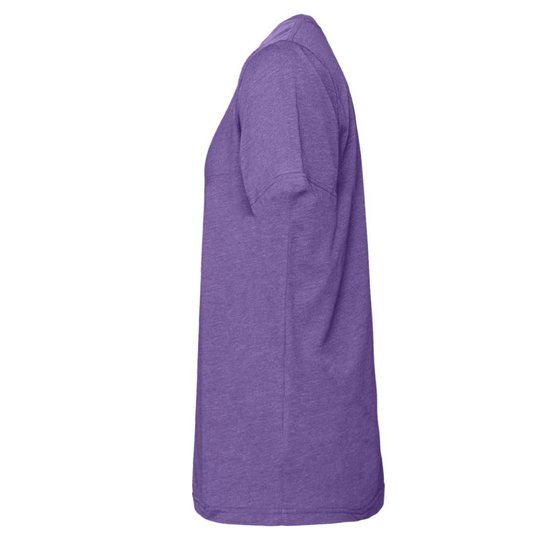 Purple t-shirt on a white background - side view