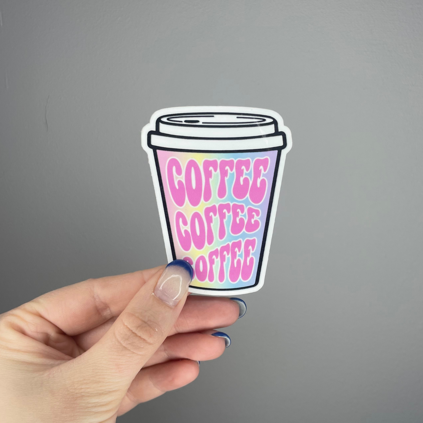 Rainbow Coffee Sticker