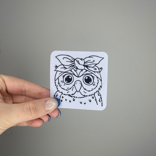 Purple Owl Sticker