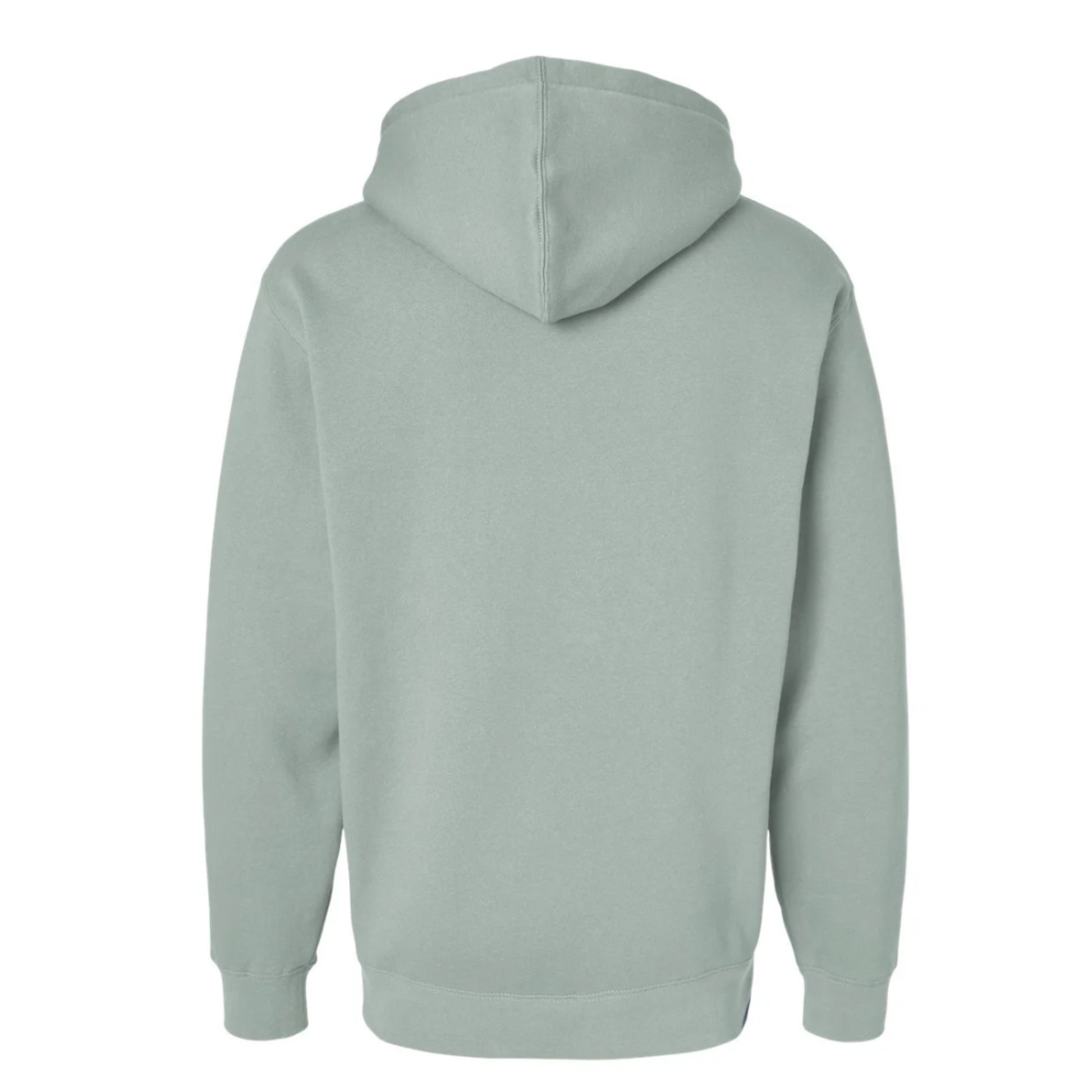 Light green hoodie on a white background - back view