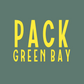 Green Bay Packers Crewneck Sweatshirt - yellow design - pack Green Bay on a green background