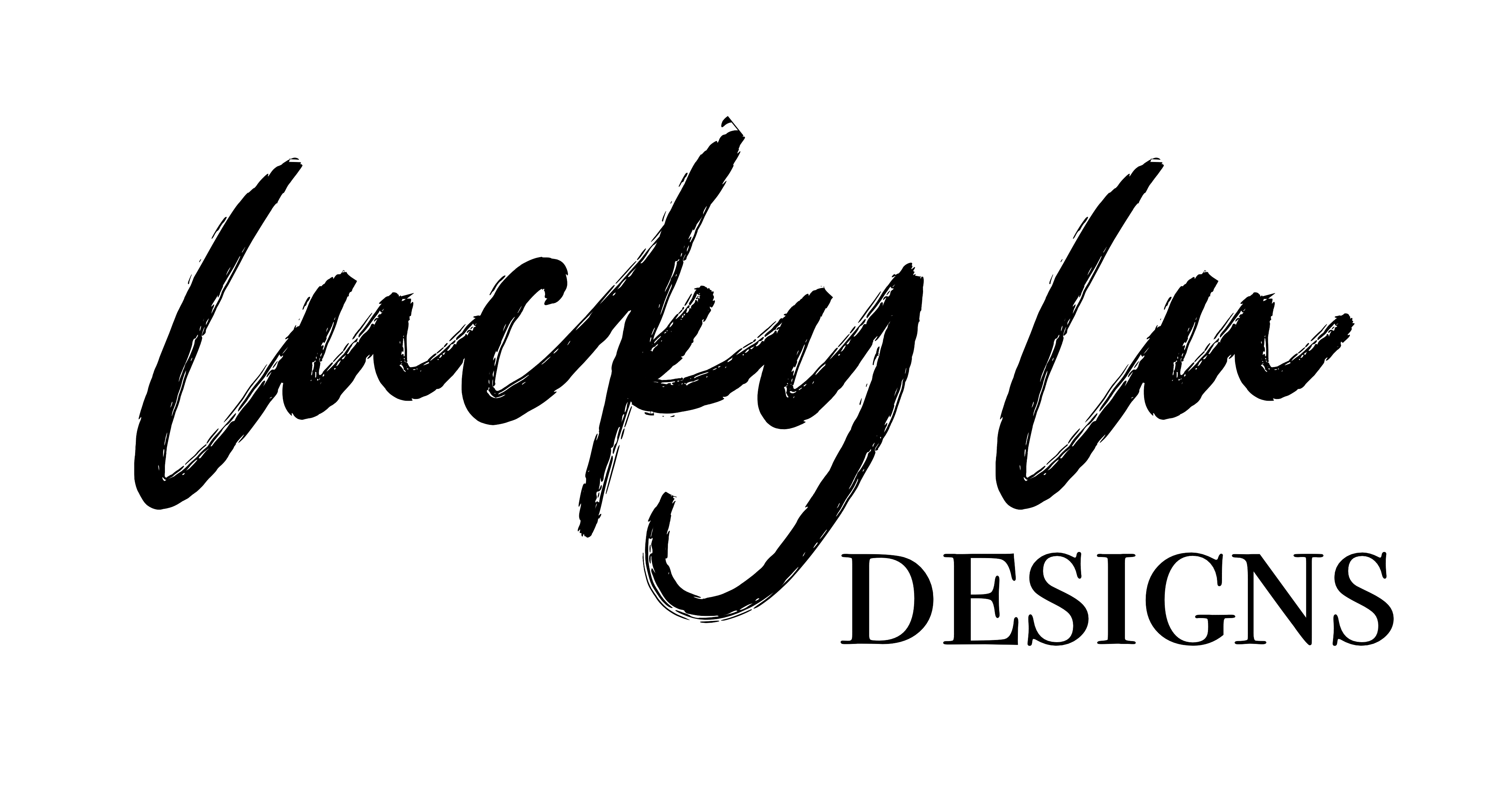 Lucky Lu Designs Logo in black writing