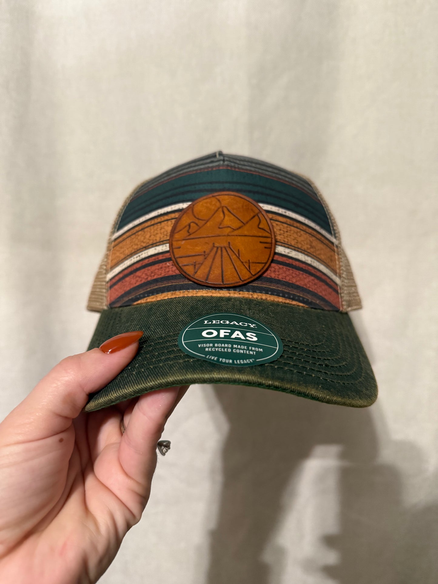 Outdoor Lake Leather Patch Hat