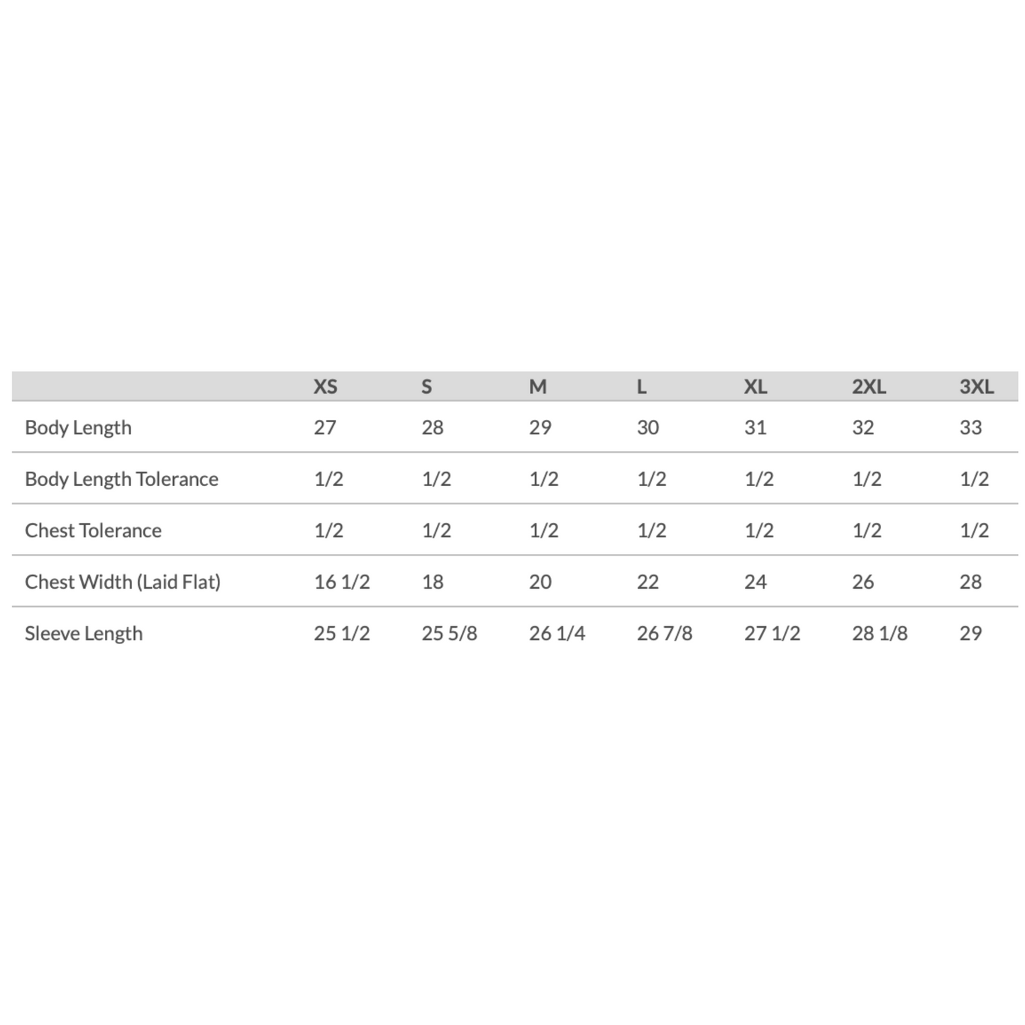 Minnesota Vikings Crewneck Sweatshirt size chart