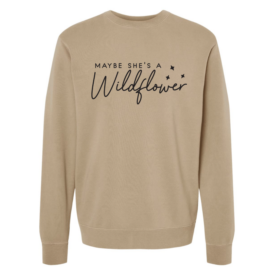 Maybe She's A Wildflower Crewneck Sweatshirt - front view