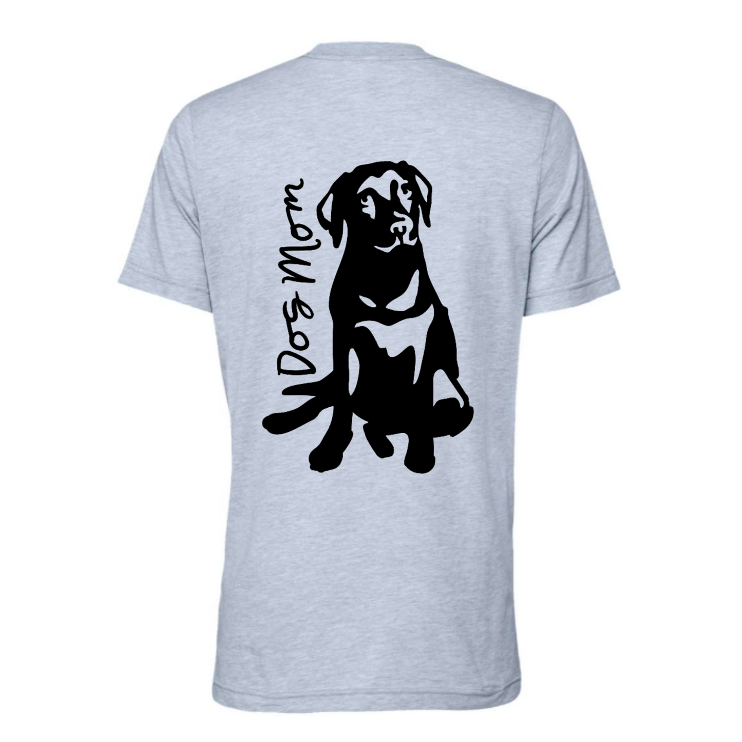 Dog Mom T-Shirt - Back View with a Labrador on the back