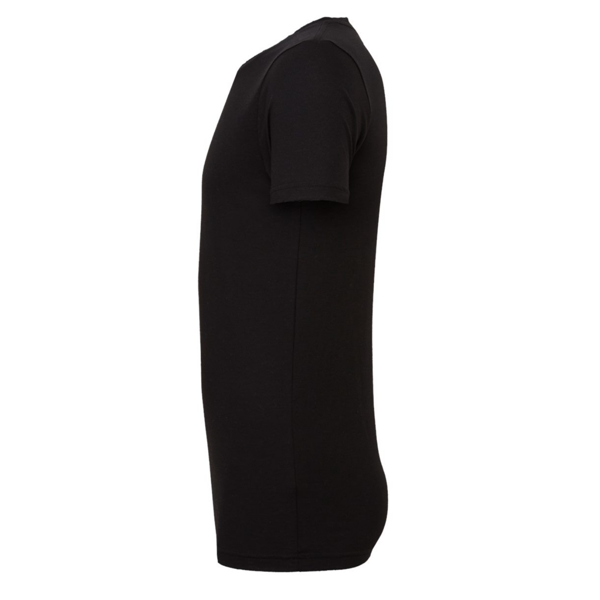 Minnesota Beers - T-Shirt with hazy ipa, American porter, Oktoberfest, lager, scotch ale, stout, dunkel, saison, wheat, cream ale, Irish red ale, pilsner, pale ale, porter, kolsch, amber ale, cream ale on the front in the state of Minnesota with icons of a hop, glass of beer, barrel of beer, bottle opener, and a wheat strand (side view of the black t-shirt)