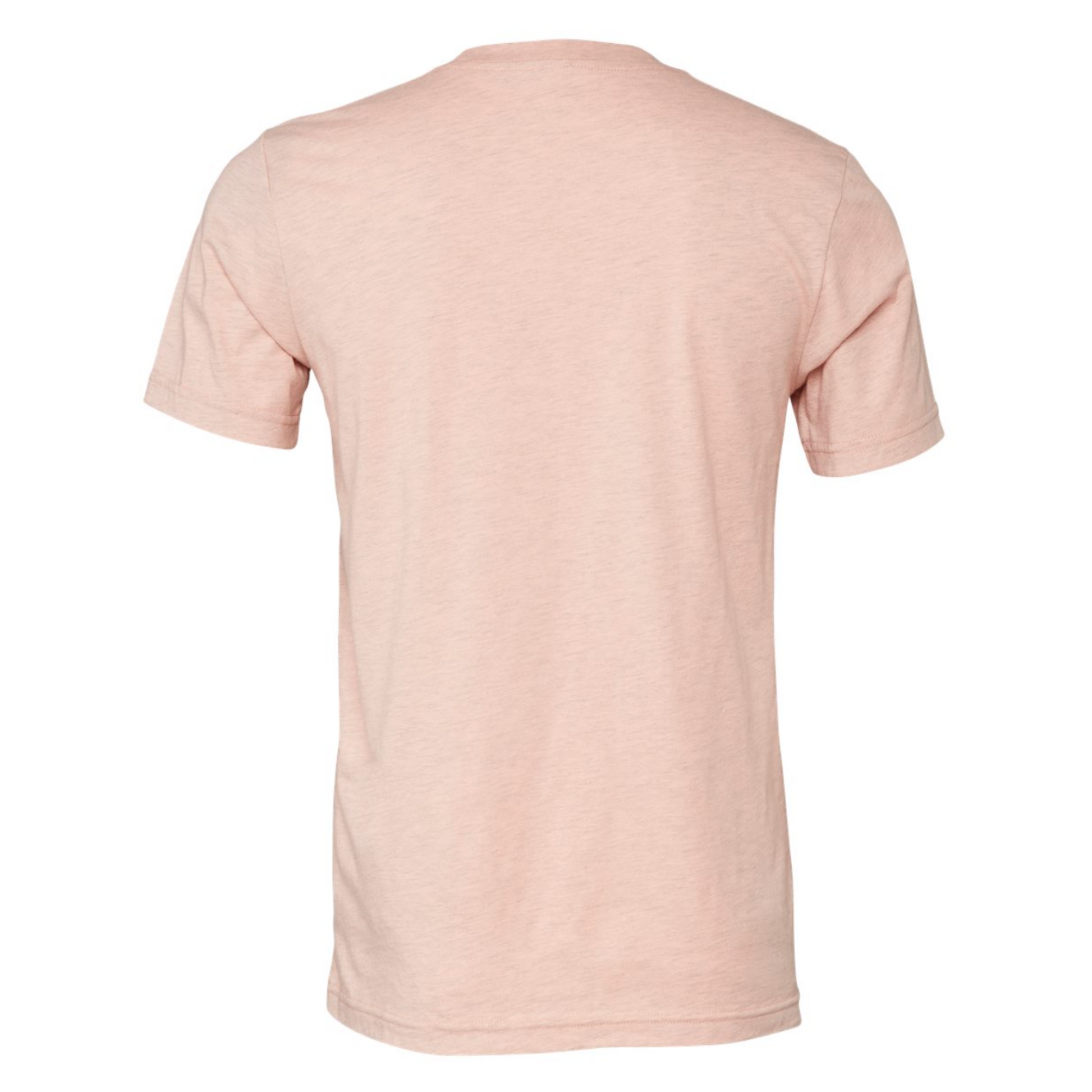 Mama - T-Shirt in heather prism peach. Mama is in a black design with an arrow below it pointing to the right. This is the back view of the t-shirt.