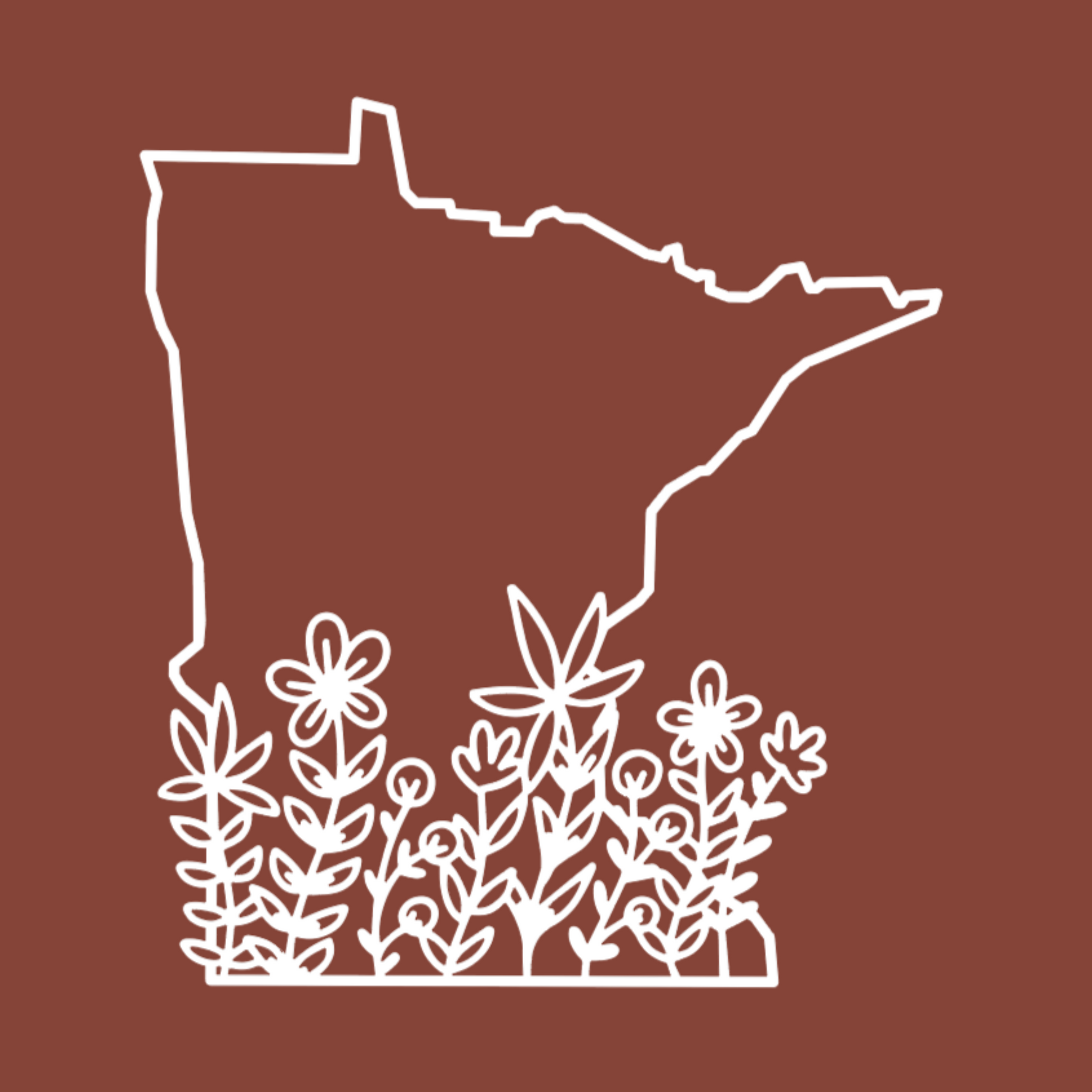 State of Minnesota Floral Flower Design