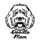Doodle Mom Black Design on White