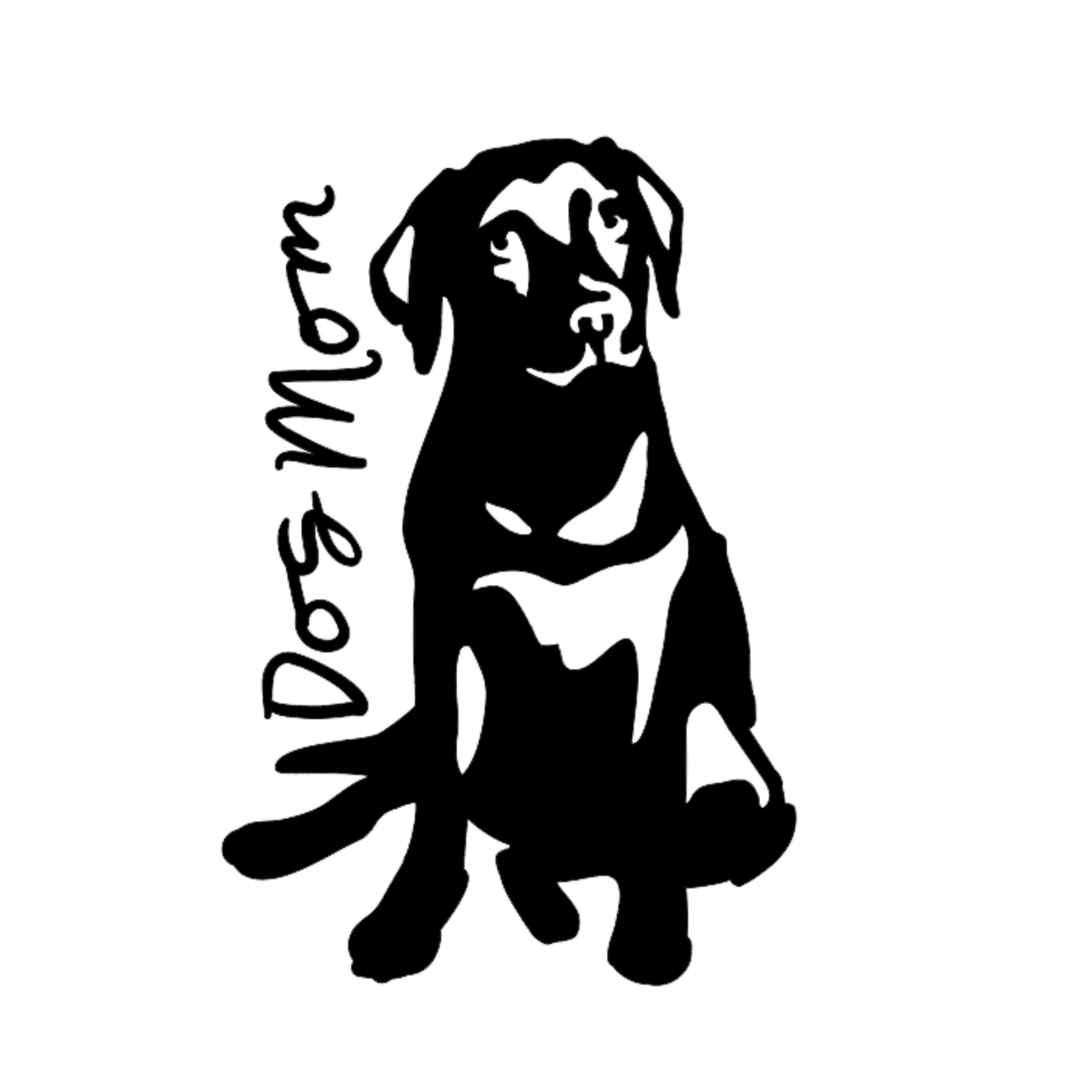 Dog Mom Lab Design in Black on White