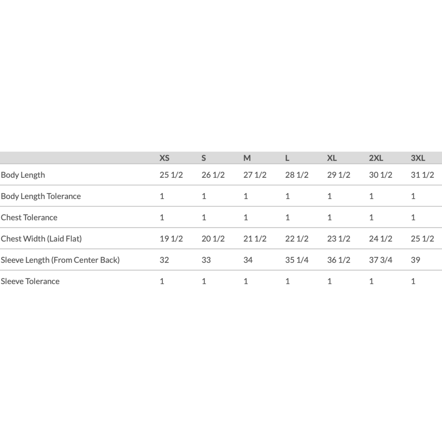 Dear Person Behind Me - Pull Over Sweatshirt in light blue. Designs are in black. The back says "Dear person behind me, the world is a better place with you in it. Love the person in front of you" in a cursive design. The front design is on the right hand side, as a small pocket square with the saying "be kind to your mind" in cursive with a heart and semi colon surrounding it. This is an image of the size chart. Available in sizes XS-3XL.