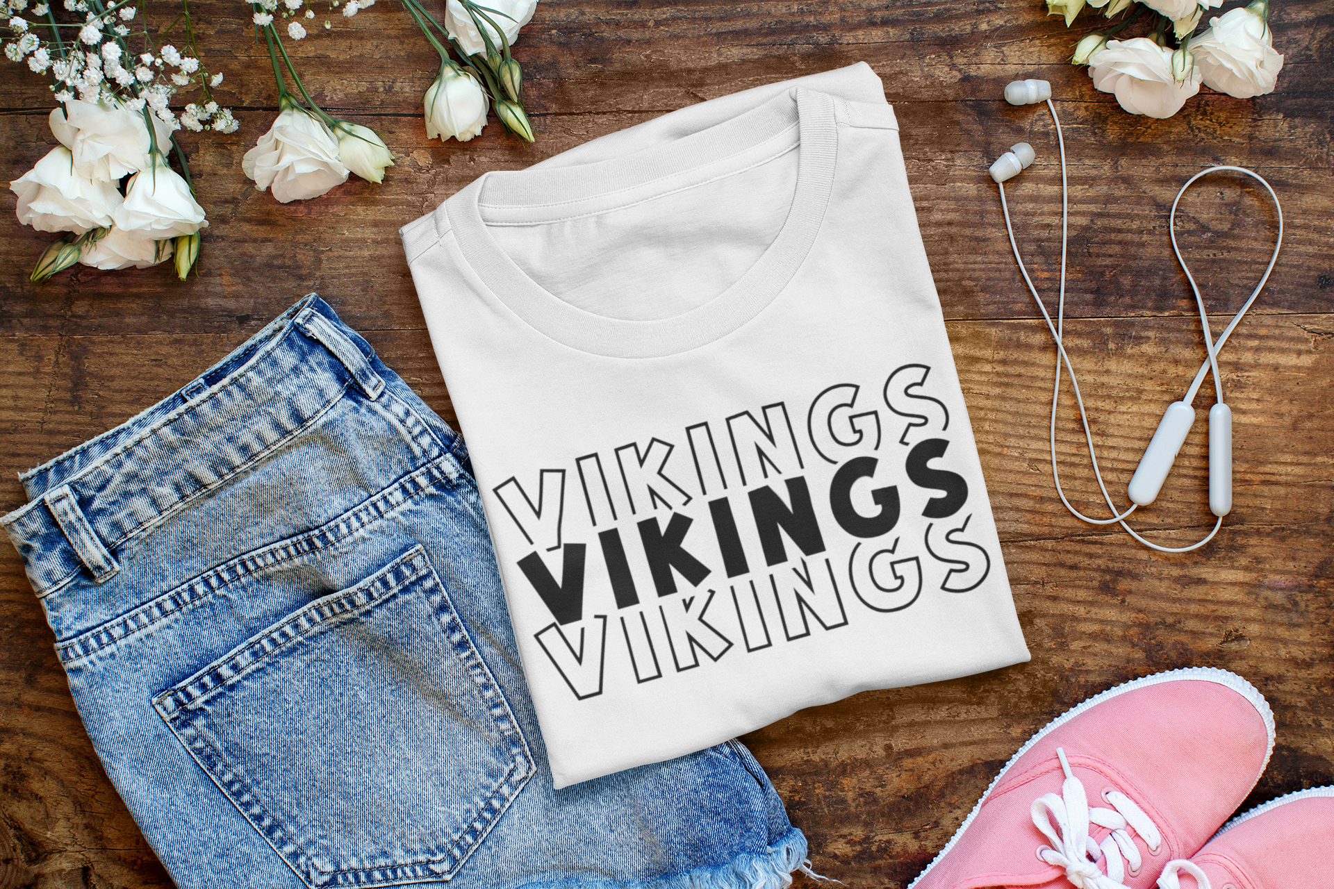 LuckyLuDesigns Minnesota Vikings Football T-Shirt | MN Skol Vikes Graphic Tee | NFL 2X-Large