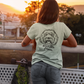 Doodle Mom shirt - back view on a girl looking out at the sunset