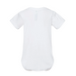 White baby onesie on a white background
