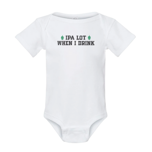 IPA Lot When I Drink Onesie - front view