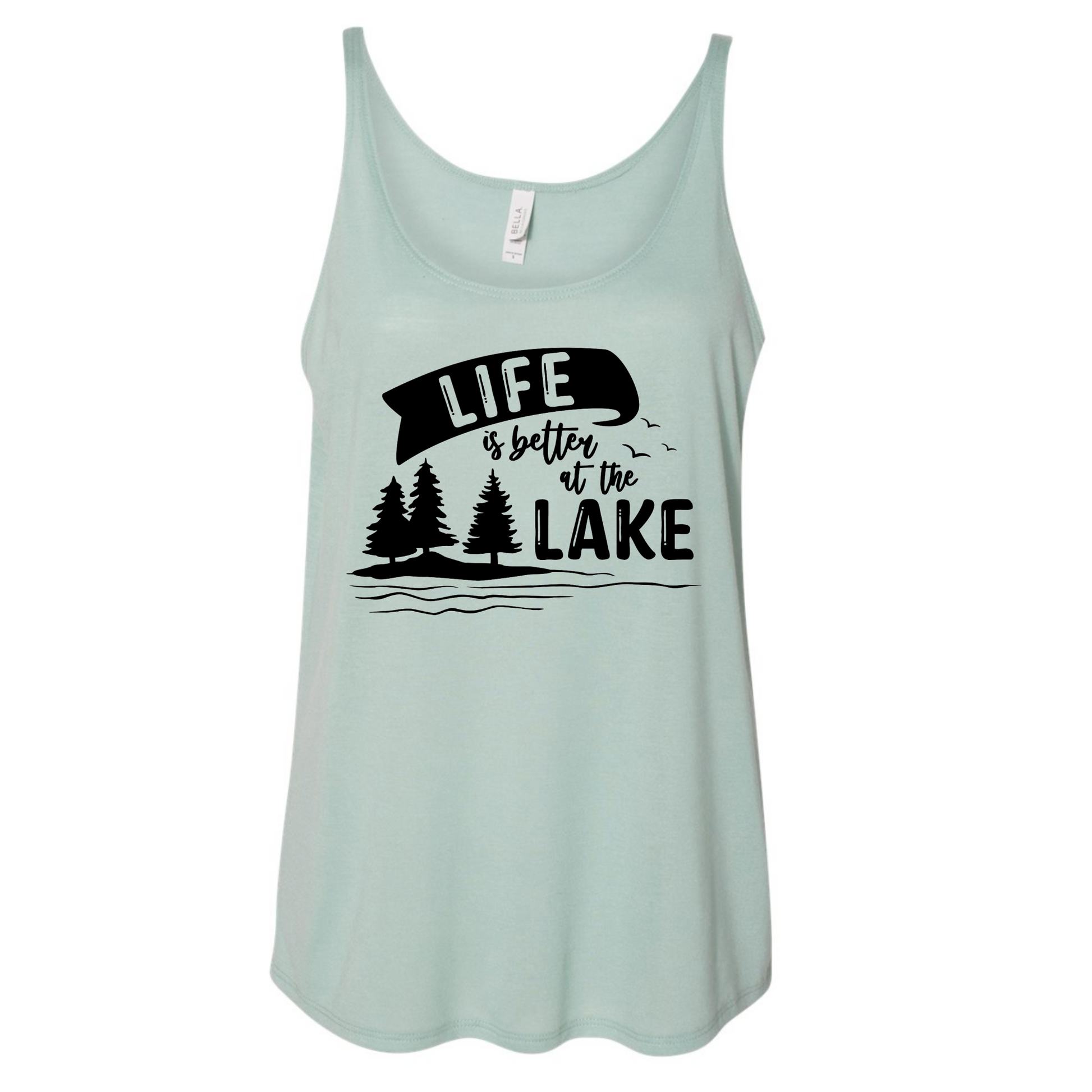 Life Is Better at The Lake Slouchy Tank Top for Women Apparel 2XL / Muave