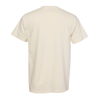 Beige t-shirt on a white background