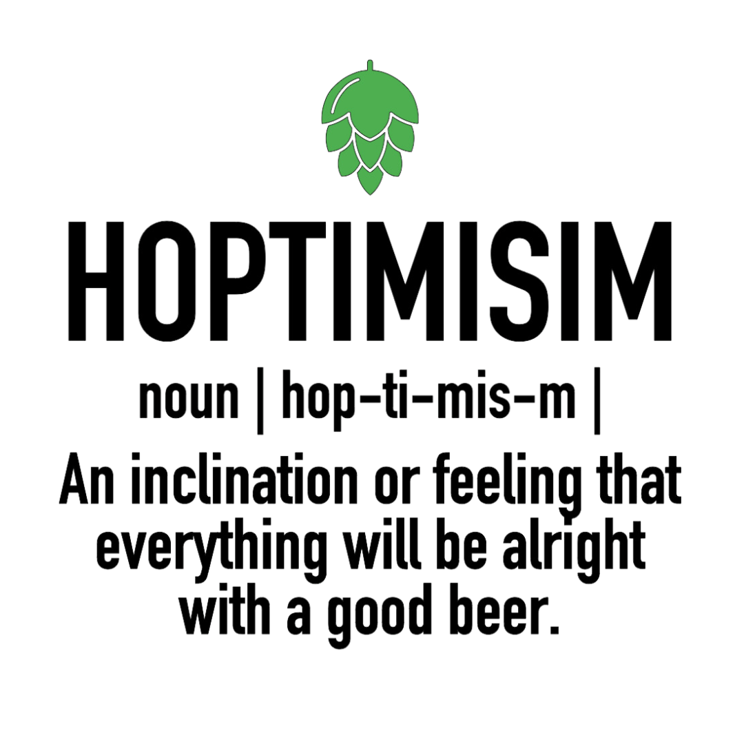 Hoptimisim Long Sleeve T-Shirt design on a white background