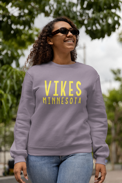 Minnesota Vikings SKOL Football Crewneck Long Sleeve Sweatshirt