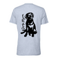 Dog Mom T-Shirt - Back View with a Labrador on the back