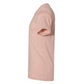 Mama - T-Shirt in heather prism peach. Mama is in a black design with an arrow below it pointing to the right. This is the side view of the t-shirt.