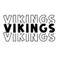 Minnesota Vikings - T-Shirt design (black writing) on a white background.