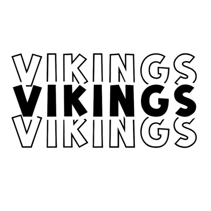 Minnesota Vikings - T-Shirt design (black writing) on a white background.